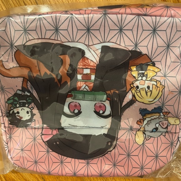 Anime Lunch Box Insulated Lunch Bag Pink Girl - Picture 3 of 3